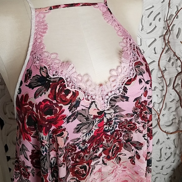 Free People Floral Haze Mini Slip Dress M - Picture 3 of 6